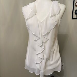 BCX White Ruffle Blouse